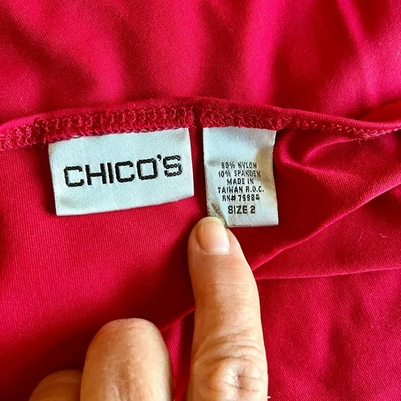 Chico’s stretchy red tank - Picture 5 of 7